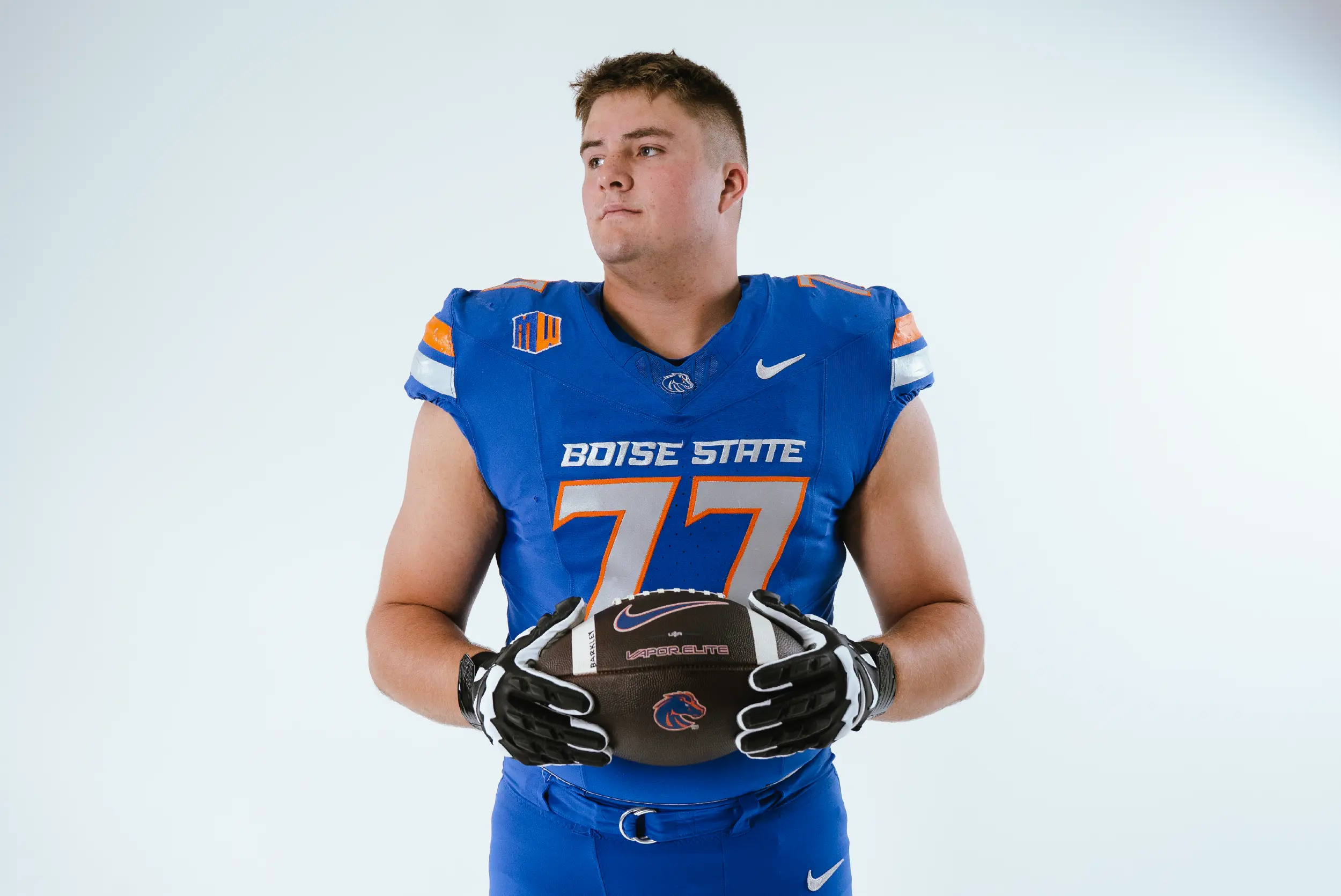 Kage Casey, the left tackle for Boise State Broncos.