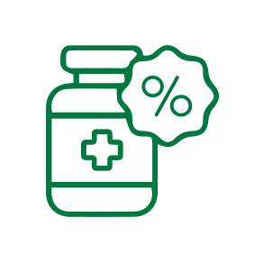 A visual icon for Health Discount Savings, a Central Plus Checking benefit.