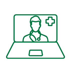 A visual icon for Telehealth, a Central Plus Checking benefit.