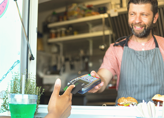 Paying with a Tap and Go card|